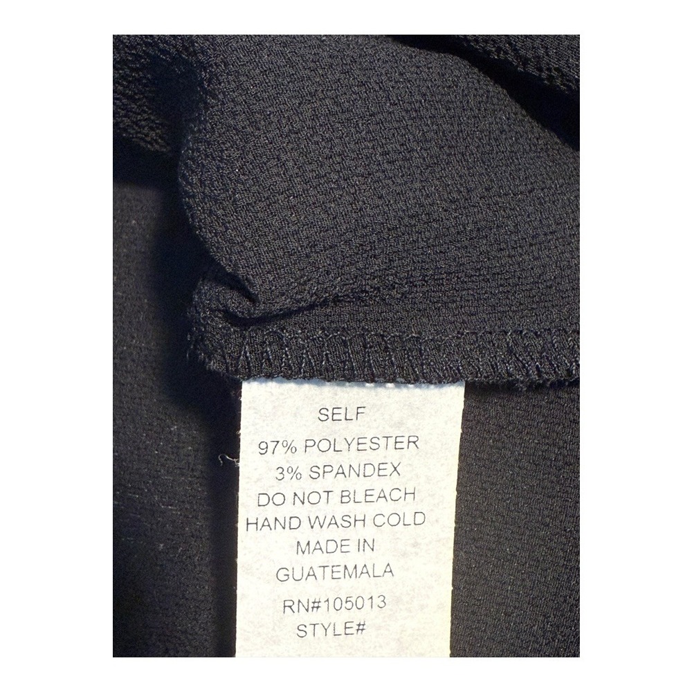 Andree by Unit Black Blouse Top Short Sleeve V Neck Womens‎ Size Small - Picture 8 of 8
